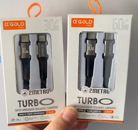 CABO CARREGADOR TIPO IPHONE GRAUS CB-68