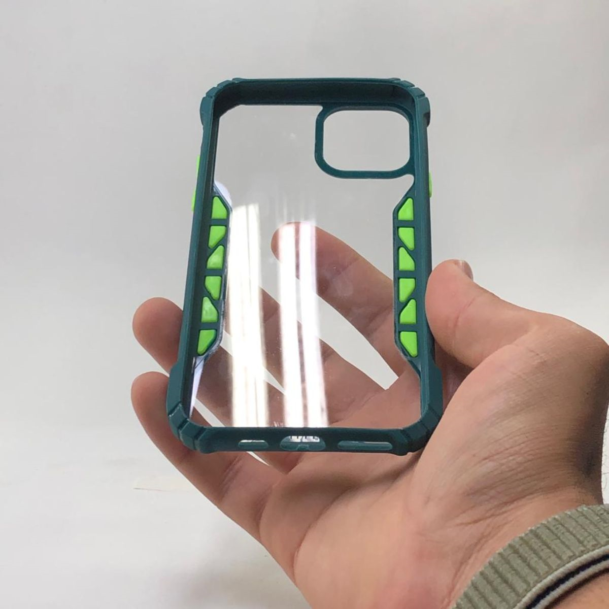 CAPINHA IPHONE IP 12/ 12 PRO- VERDE E VERDE CLARO