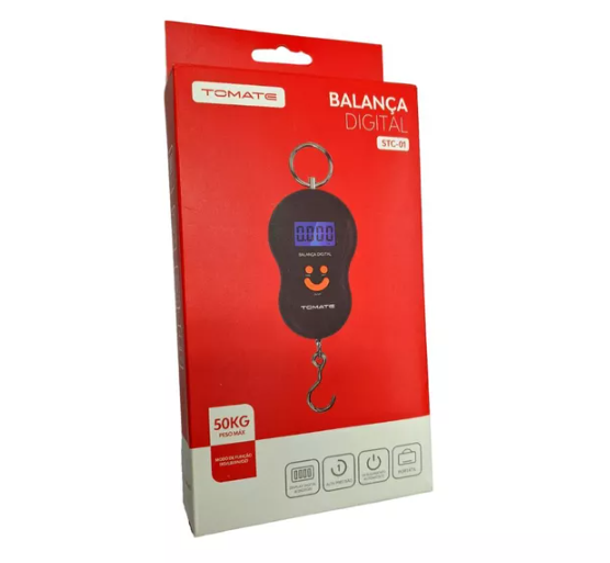Balança Portátil Digital De Mão Mala Bagagem Pesca Até 50 Kg STC-05
