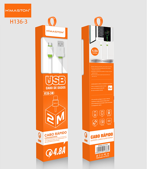 CABO USB 2M - H136-3 TIPO C