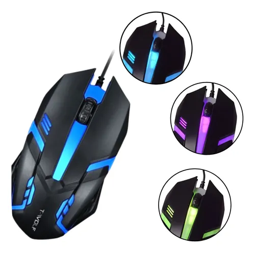 Mouse optico Usb c/Fio 1200dpi 3 Botões Rgb MMO-G03